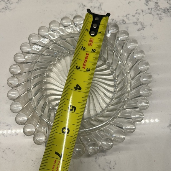Vintage small dish Swirl and Ball Clear - Picture 2 of 7